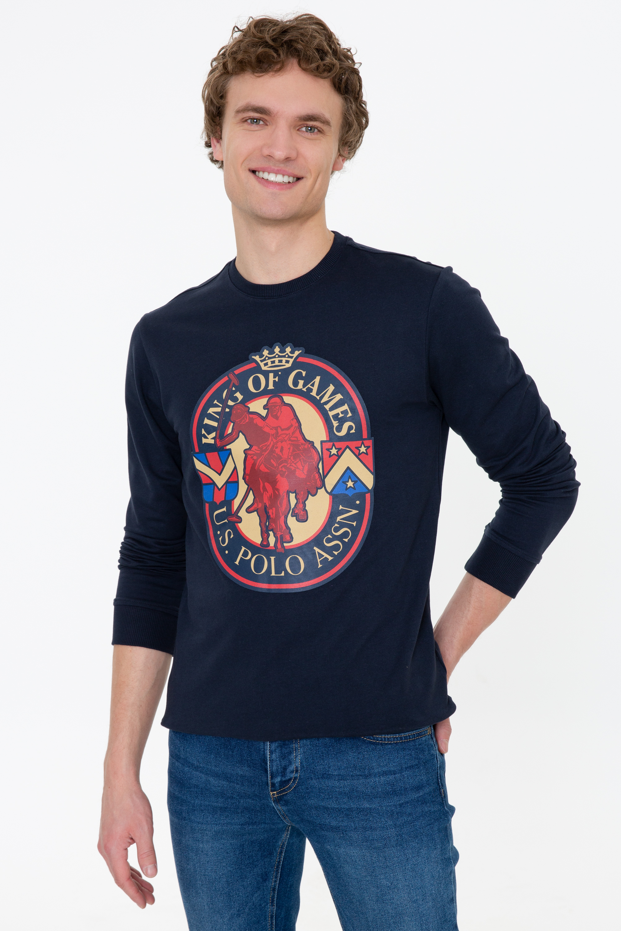 

Свитшот мужской U.S. POLO Assn. G081SZ0820JUGAR синий M, G081SZ0820JUGAR
