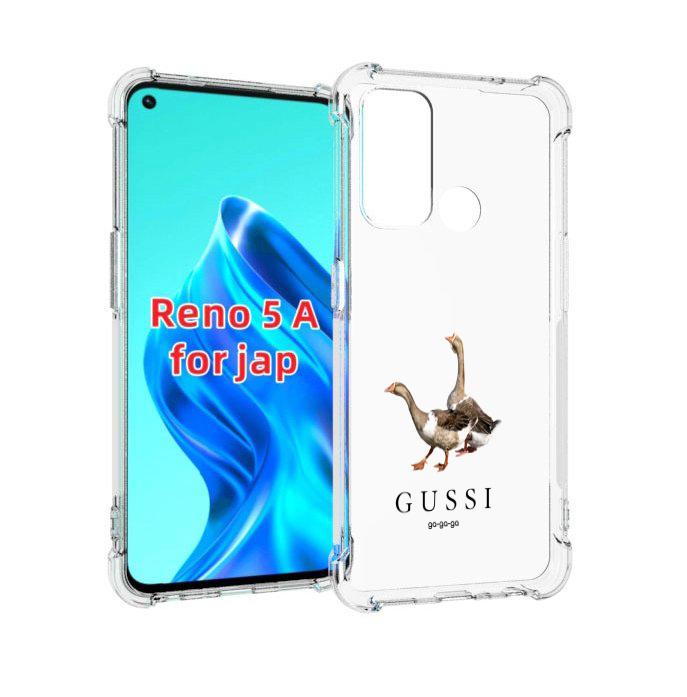 

Чехол MyPads Гусси бренд для Oppo Reno 5A, Прозрачный, Tocco