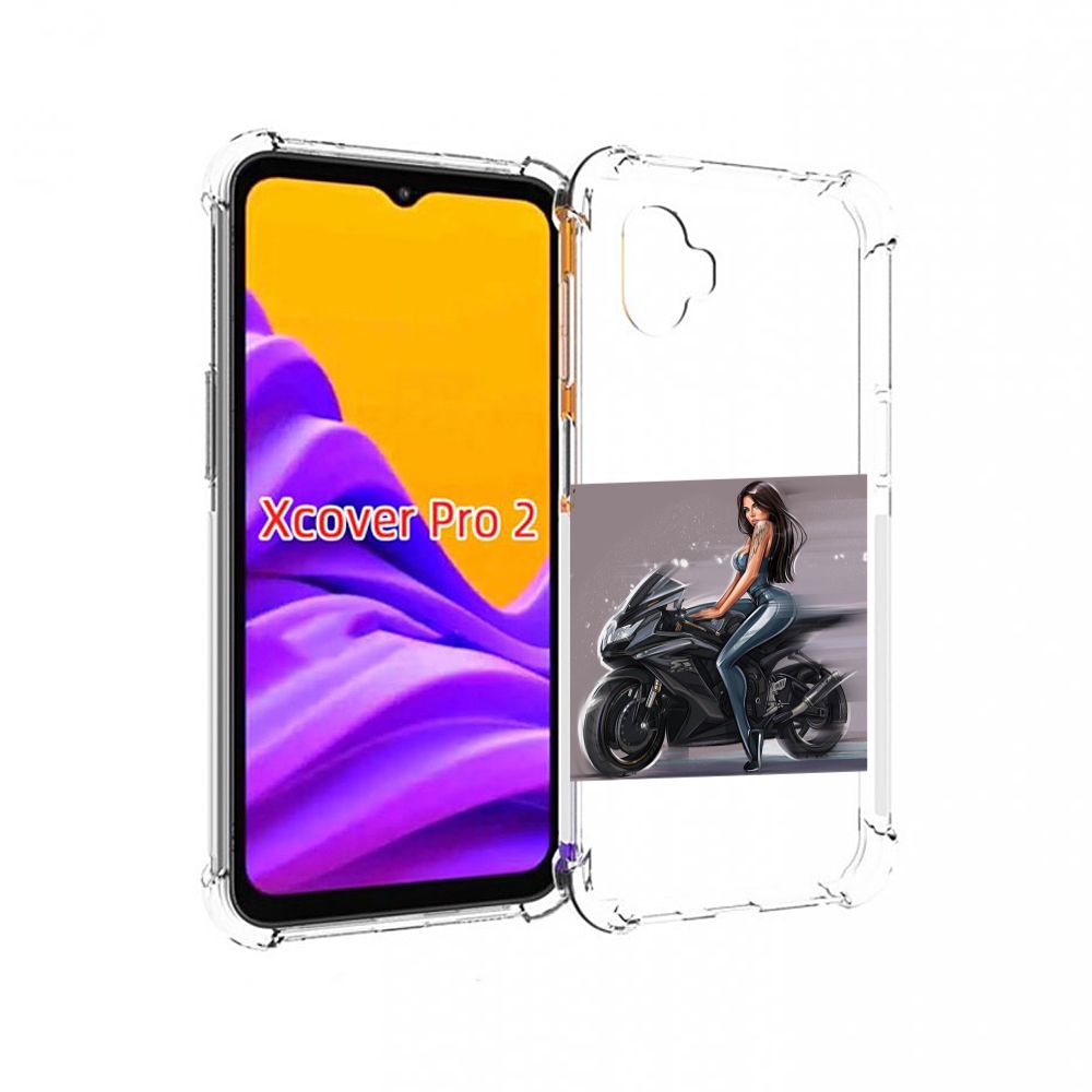 

Чехол MyPads девушка-на-мотоцикле для Samsung Galaxy Xcover Pro 2, Прозрачный, Tocco