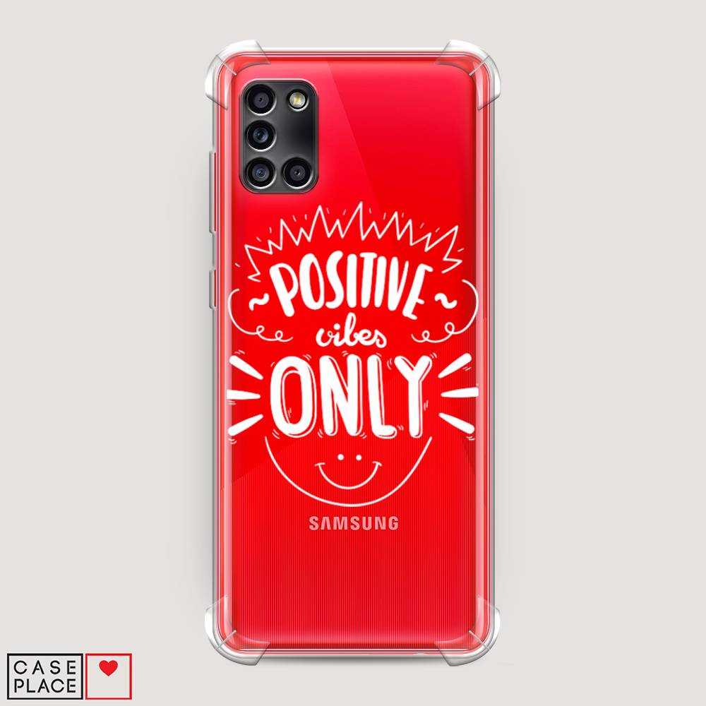 фото Противоударный силиконовый чехол "positive vibes only графика" на samsung galaxy a31 awog