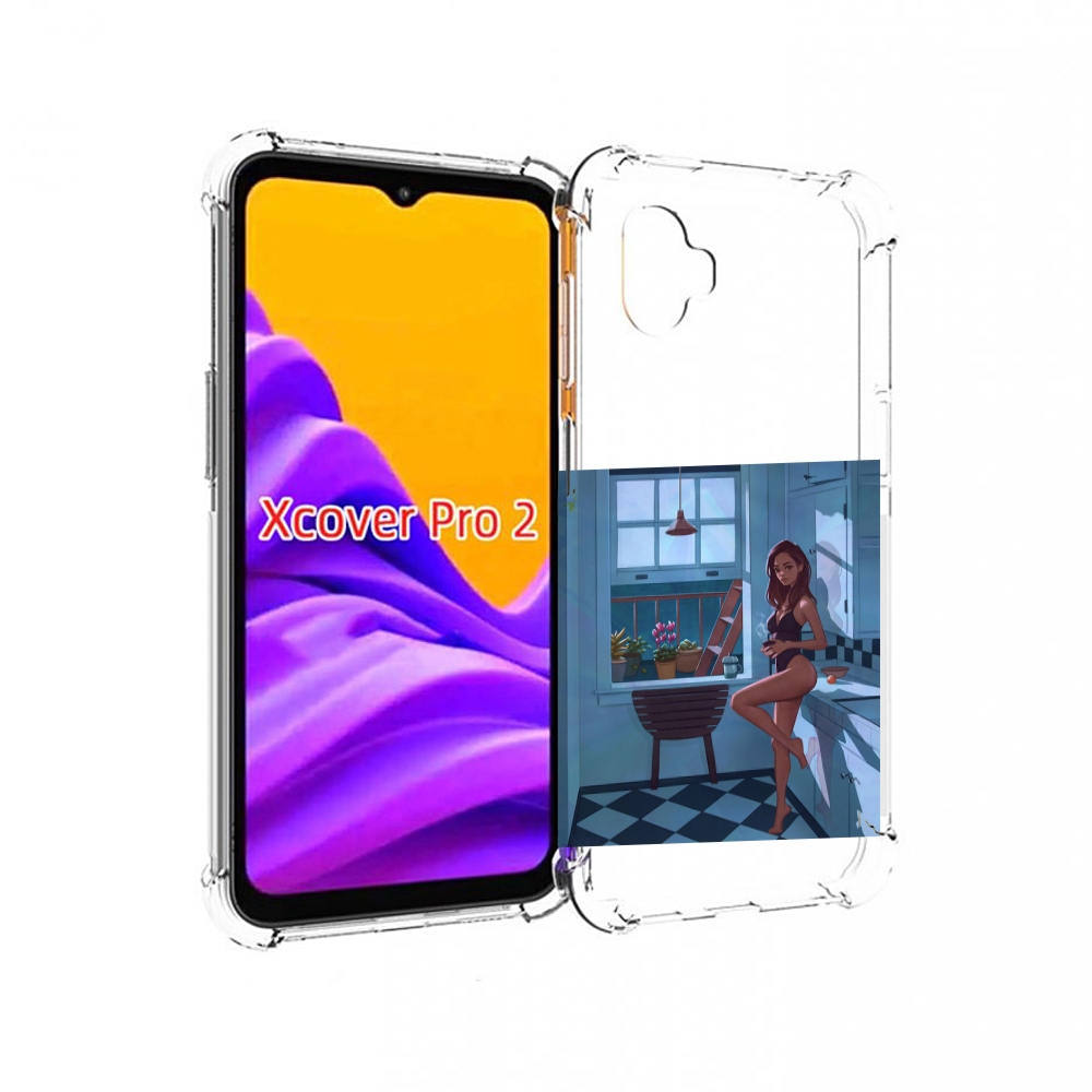 

Чехол MyPads девушка-на-кухне для Samsung Galaxy Xcover Pro 2, Прозрачный, Tocco