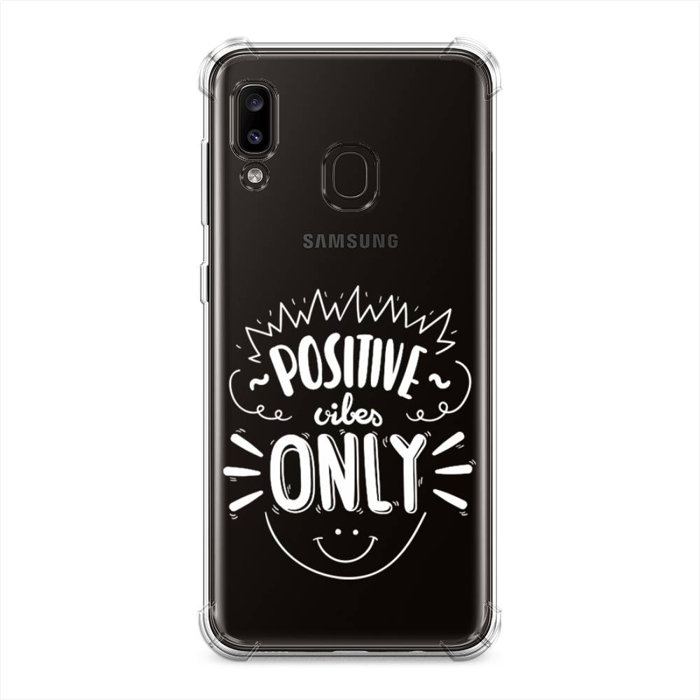 фото Противоударный силиконовый чехол "positive vibes only графика" на samsung galaxy a30 awog