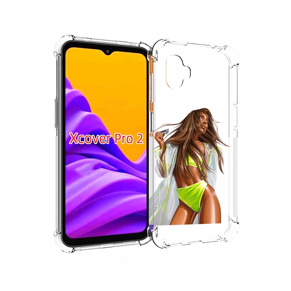 

Чехол MyPads девушка-модель-мулатка для Samsung Galaxy Xcover Pro 2, Прозрачный, Tocco