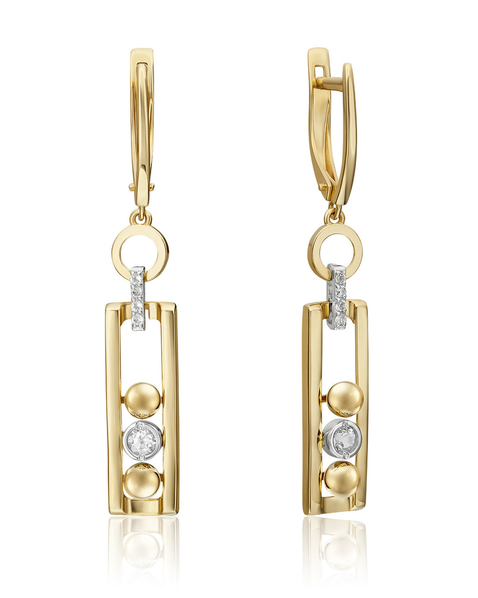 

Серьги из комбинированного золота с топазом PLATINA jewelry 02-4842-00-201-1121, 02-4842-00-201-1121