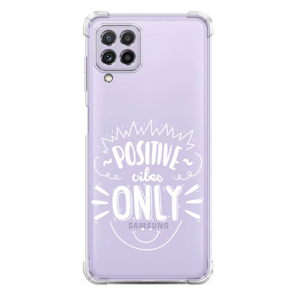 фото Противоударный силиконовый чехол "positive vibes only графика" на samsung galaxy a22 awog