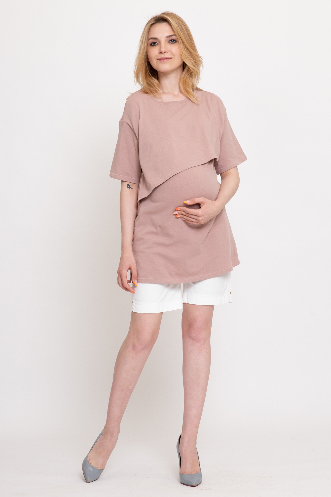 фото Футболка женская mama's fantasy 03-21621mf бежевая 48