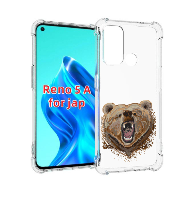 

Чехол MyPads пиксельный медведь для Oppo Reno 5A, Прозрачный, Tocco