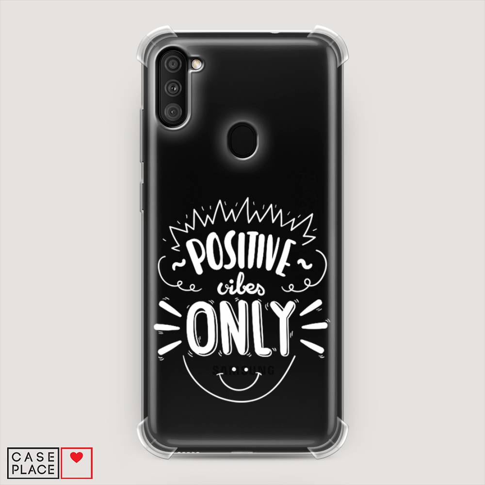 фото Противоударный силиконовый чехол "positive vibes only графика" на samsung galaxy a11 awog