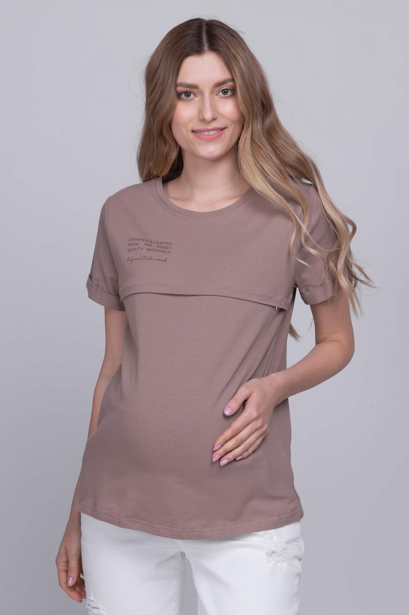 фото Футболка женская mama's fantasy 03-21421mf коричневая 46