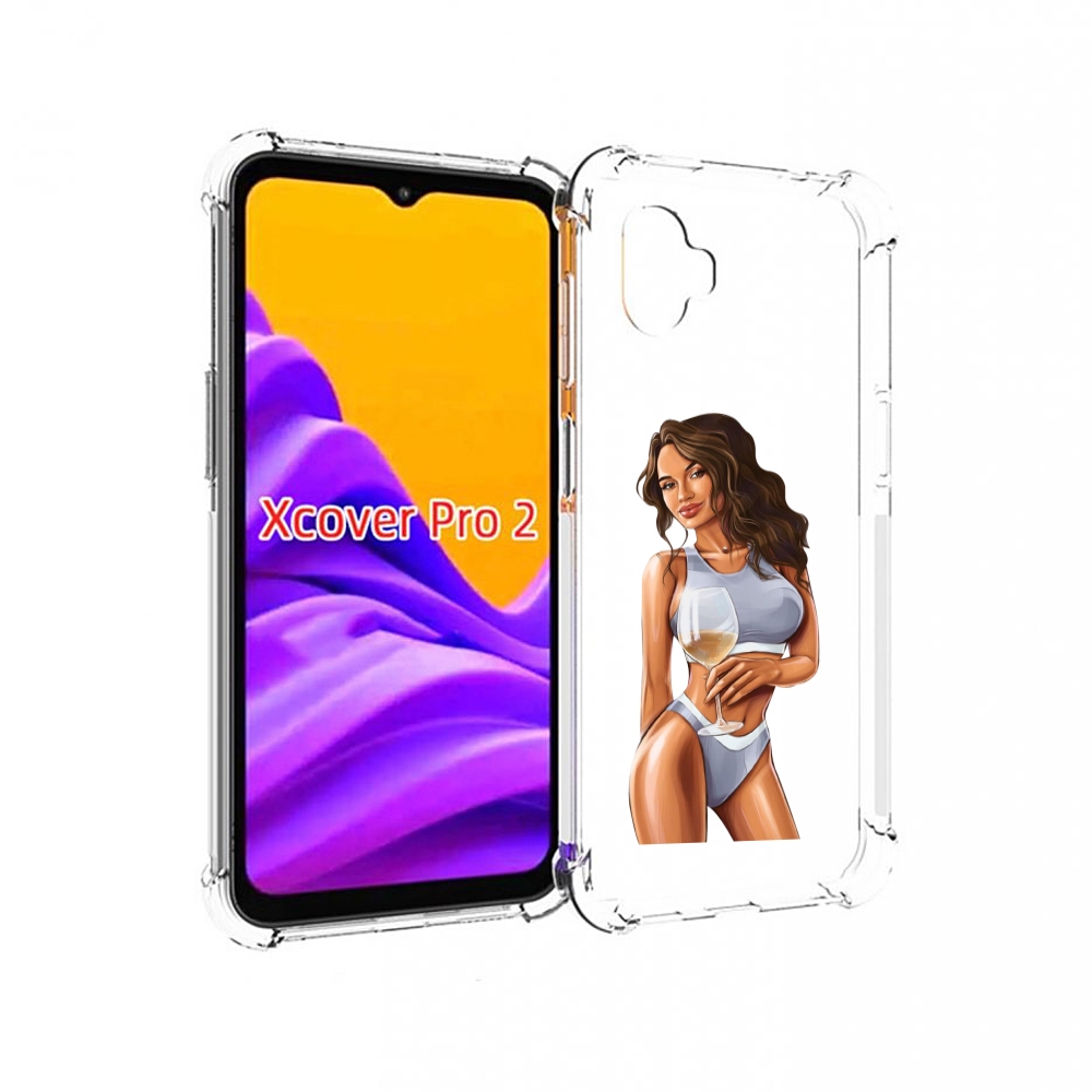 

Чехол MyPads девушка-в-сером-купальнике- женский для Samsung Galaxy Xcover Pro 2, Прозрачный, Tocco