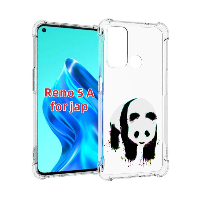 

Чехол MyPads панда в акварели для Oppo Reno 5A, Прозрачный, Tocco
