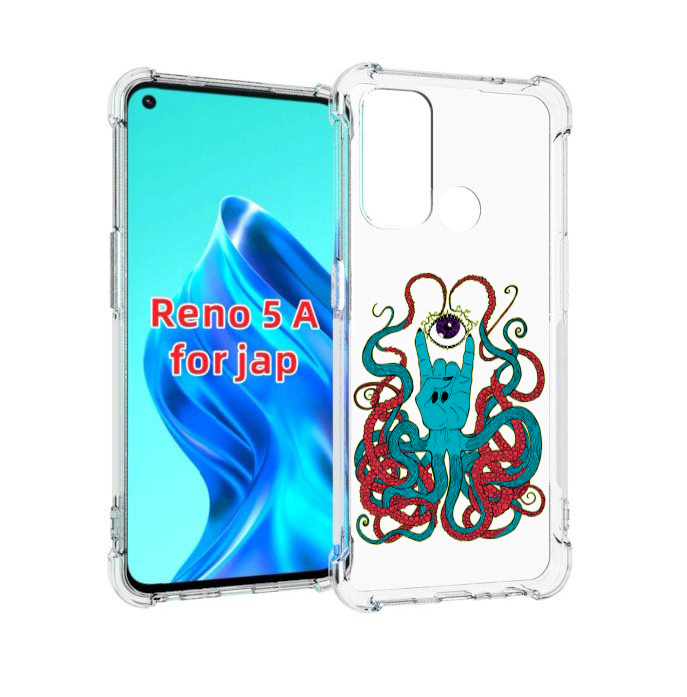

Чехол MyPads осьминог-рука абстракция для Oppo Reno 5A, Прозрачный, Tocco