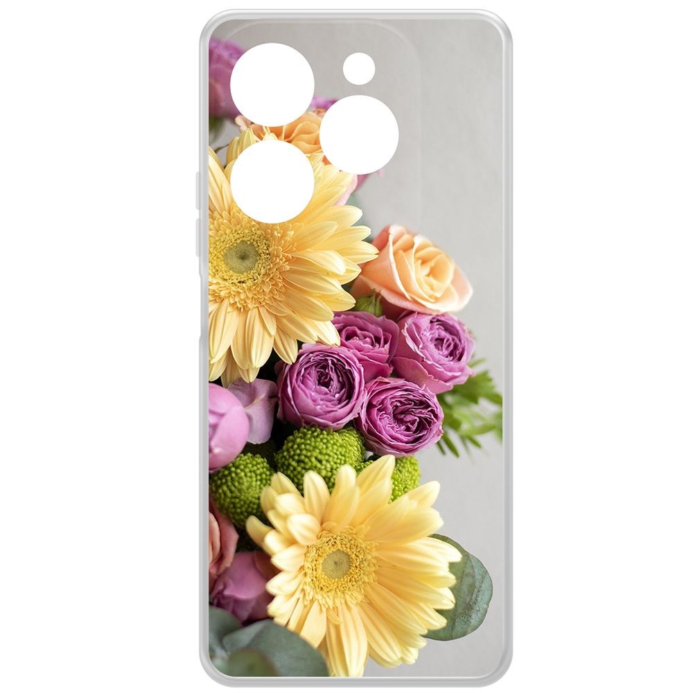 

Чехол-накладка Krutoff Clear Case Букет для INFINIX Hot 40 Pro