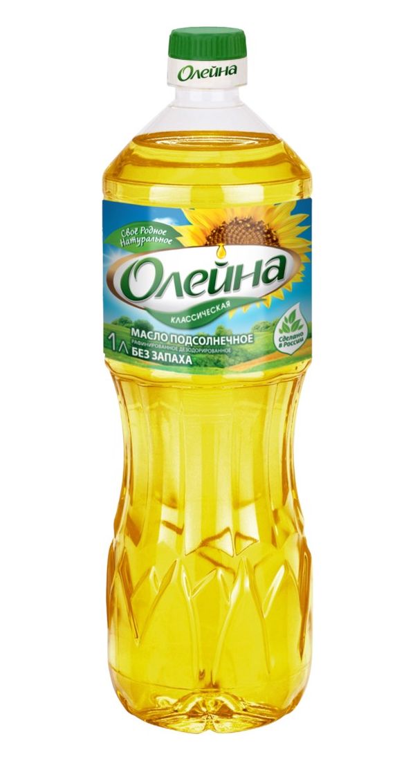 Подсолнечное масло Олейна рафинированное 1 л