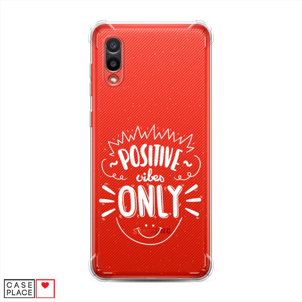 фото Противоударный силиконовый чехол "positive vibes only графика" на samsung galaxy a02 awog