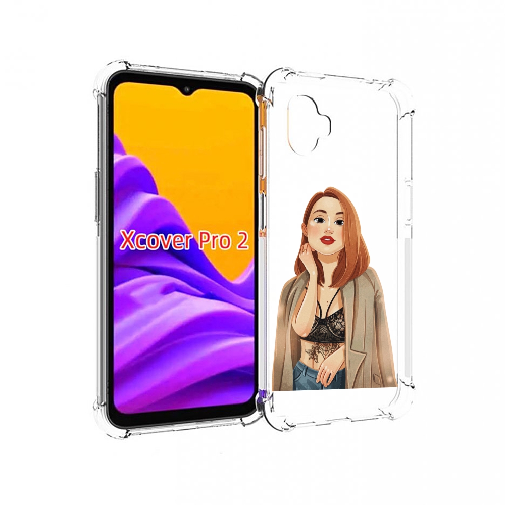 

Чехол MyPads девушка-в-кружевном-2 для Samsung Galaxy Xcover Pro 2, Прозрачный, Tocco