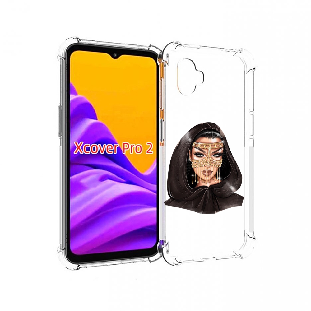 

Чехол MyPads девушка-в-золотой-маске для Samsung Galaxy Xcover Pro 2, Прозрачный, Tocco