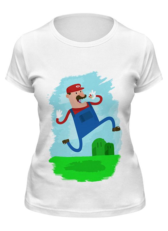 

Футболка женская Printio Марио (mario) белая 2XL, Белый, Марио (mario)