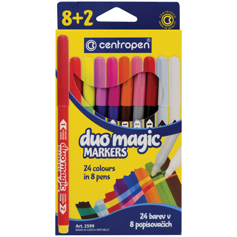 

Набор фломастеров 8 цветов Centropen Duo Magic (линия 1,8мм) 10шт, 10 уп