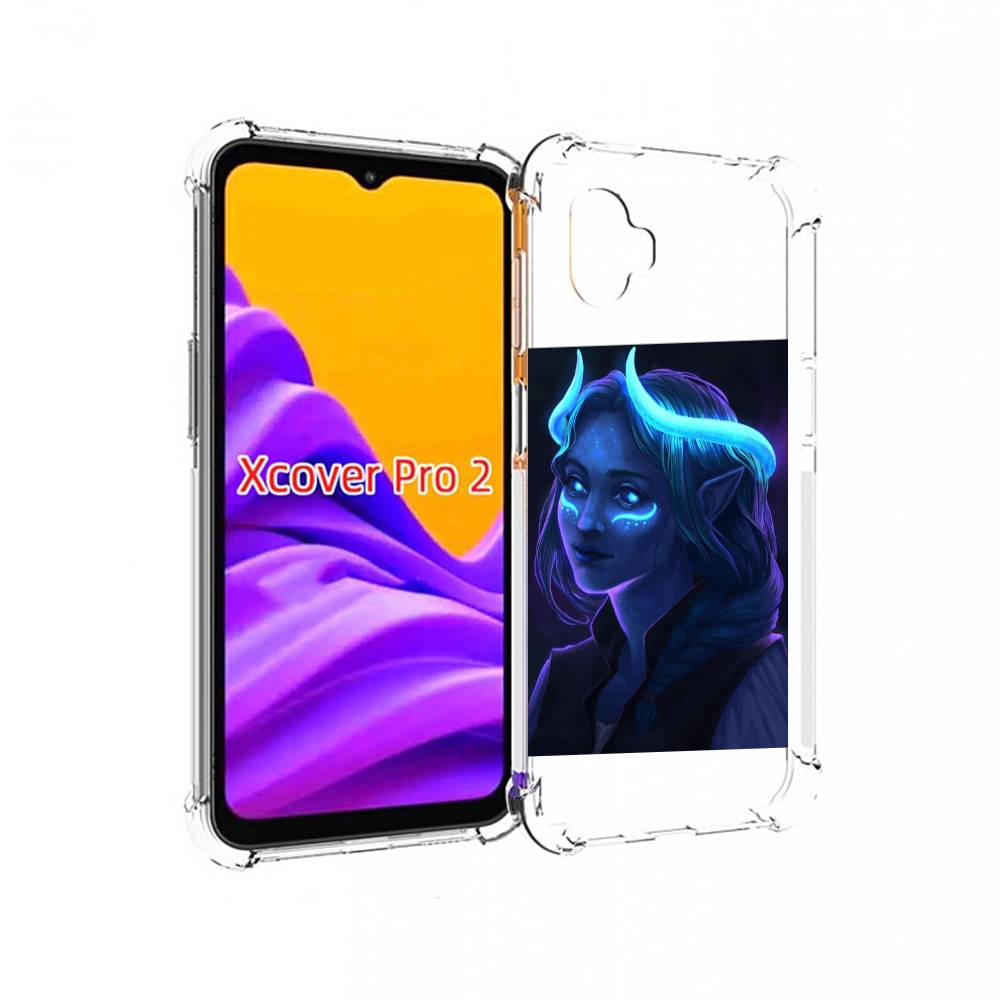 

Чехол MyPads девушка синяя ледяная женский для Samsung Galaxy Xcover Pro 2, Прозрачный, Tocco