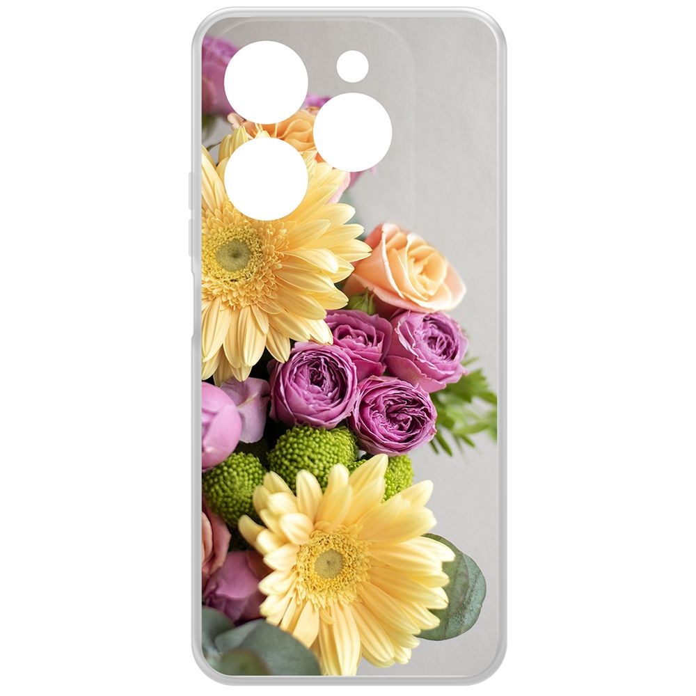 

Чехол-накладка Krutoff Clear Case Букет для INFINIX Hot 40, Прозрачный