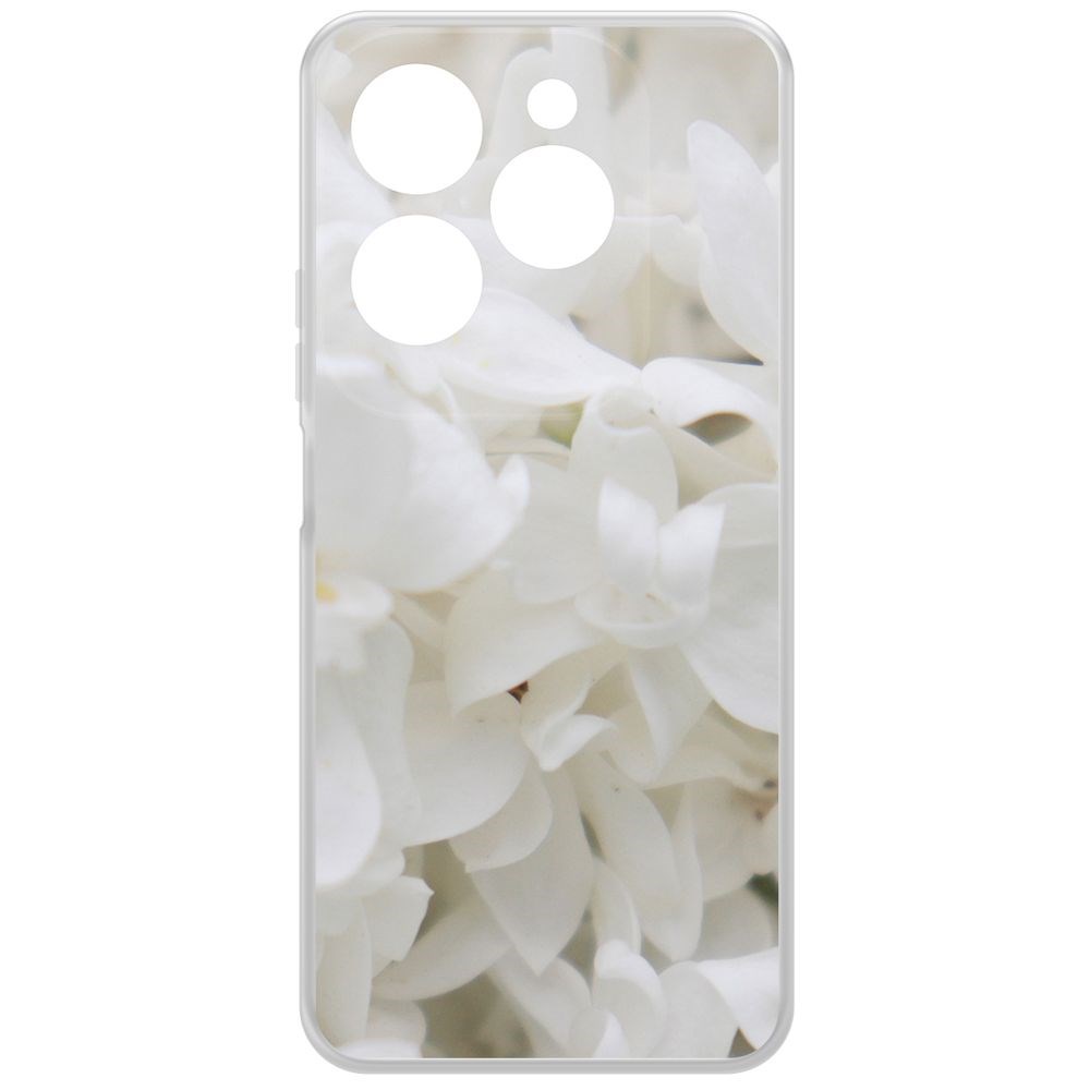 

Чехол-накладка Krutoff Clear Case Белые лилии для INFINIX Hot 40, Прозрачный