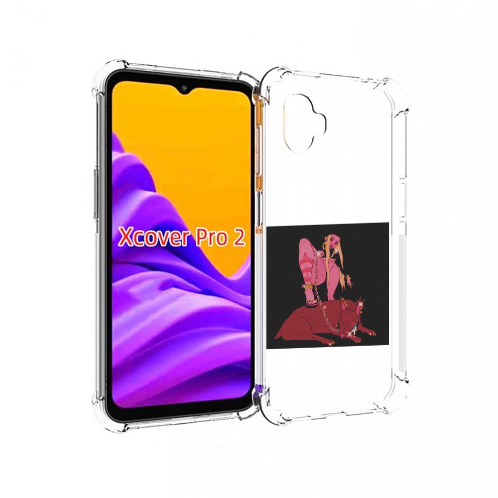 

Чехол MyPads девушка с собакой на цепи нарисованная женский для Samsung Galaxy Xcover, Прозрачный, Tocco