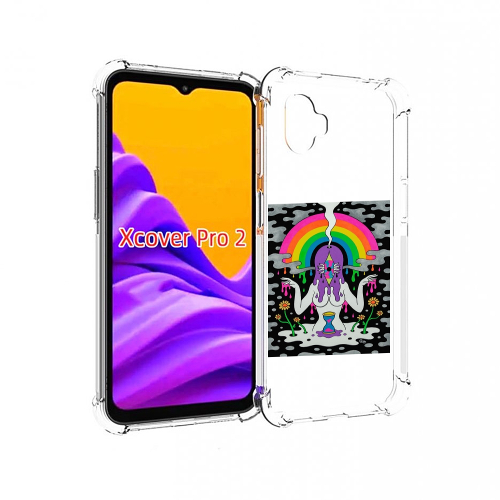 

Чехол MyPads девушка с радугой абстракция женский для Samsung Galaxy Xcover Pro 2, Прозрачный, Tocco