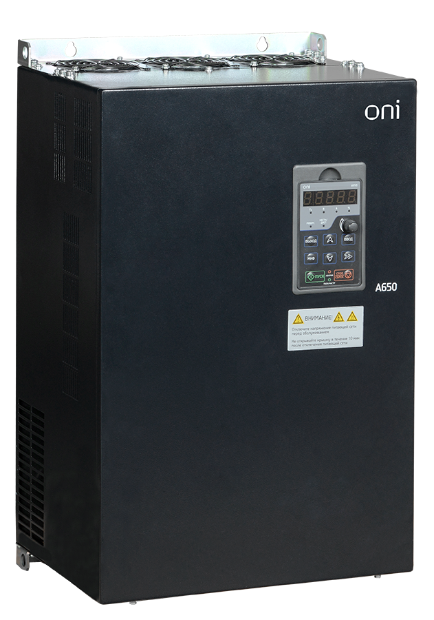 

Преобразователь частоты A650 380В 3Ф 30kW 60А со встроенным тормозным модулем ONI