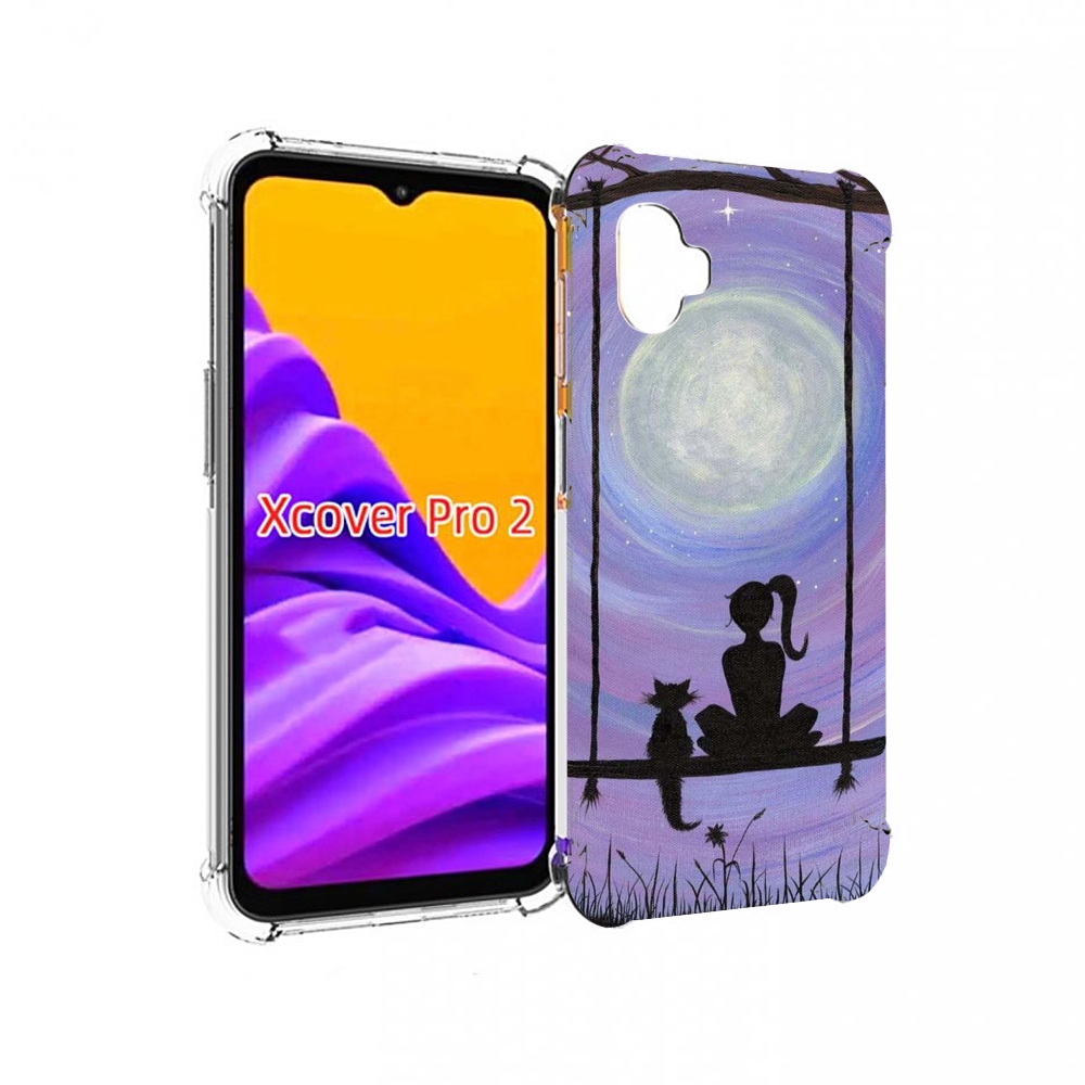 

Чехол MyPads девушка с котом на качеле женский для Samsung Galaxy Xcover Pro 2, Прозрачный, Tocco