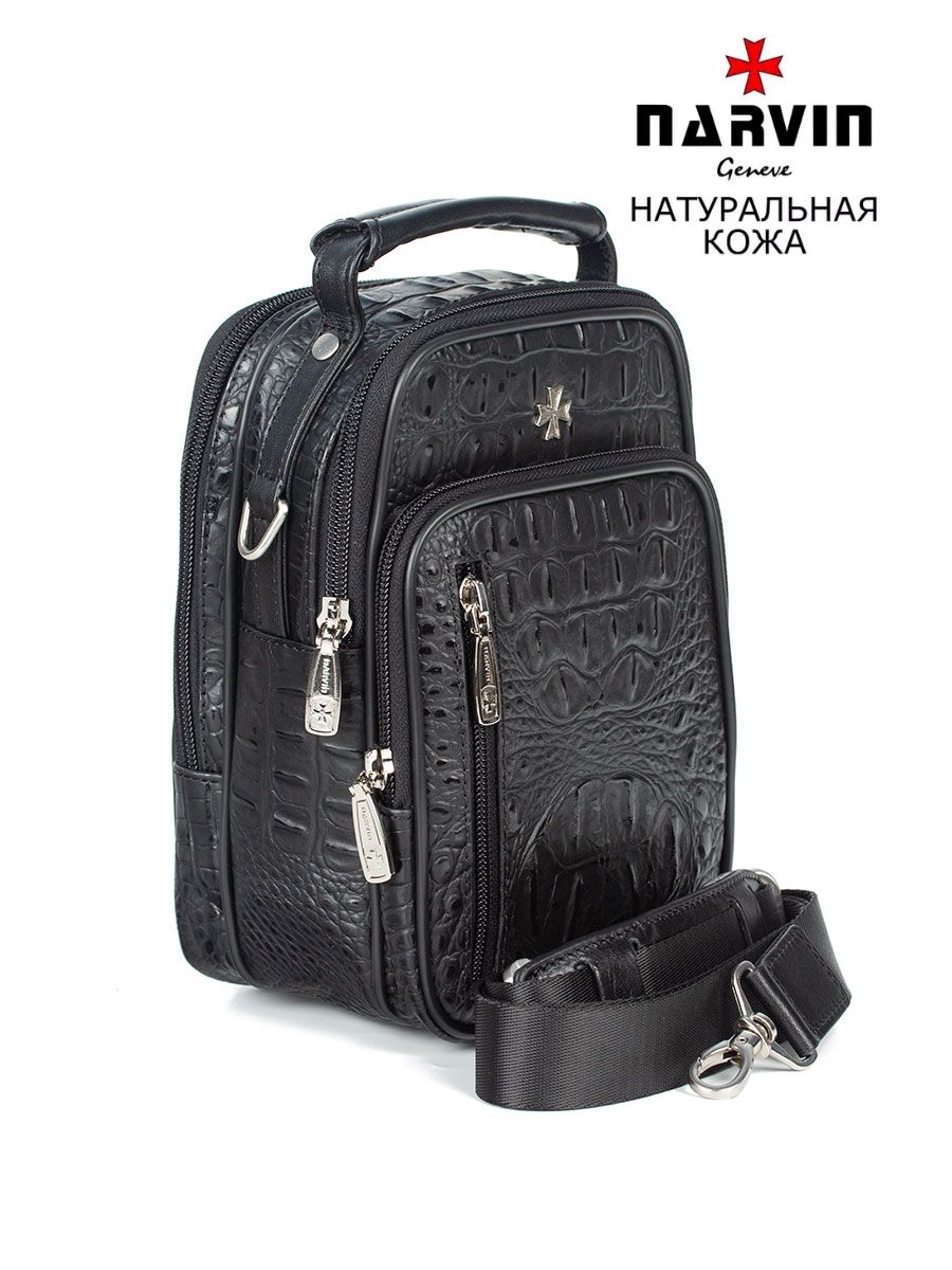 Сумка мужская Narvin 9475, bambino black