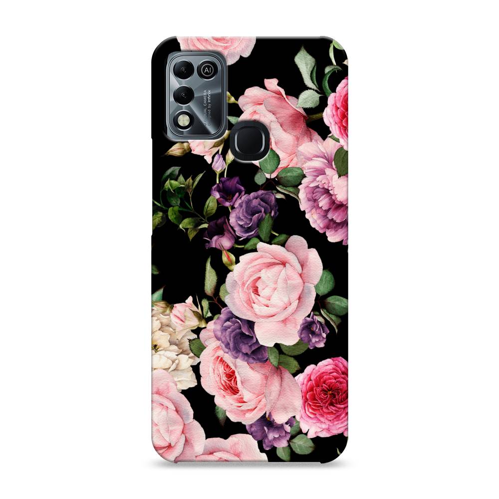 

Пластиковый чехол "Пионы на черном" на Infinix HOT 10 Play, 3100620-6