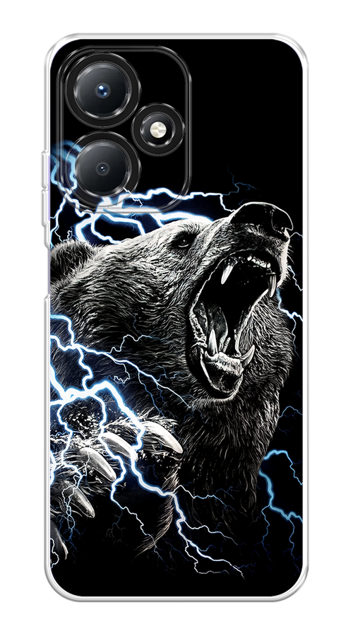 

Чехол на Infinix Hot 30 Play "Гроза и медведь", Черный;серый;серебристый, 3104250-1