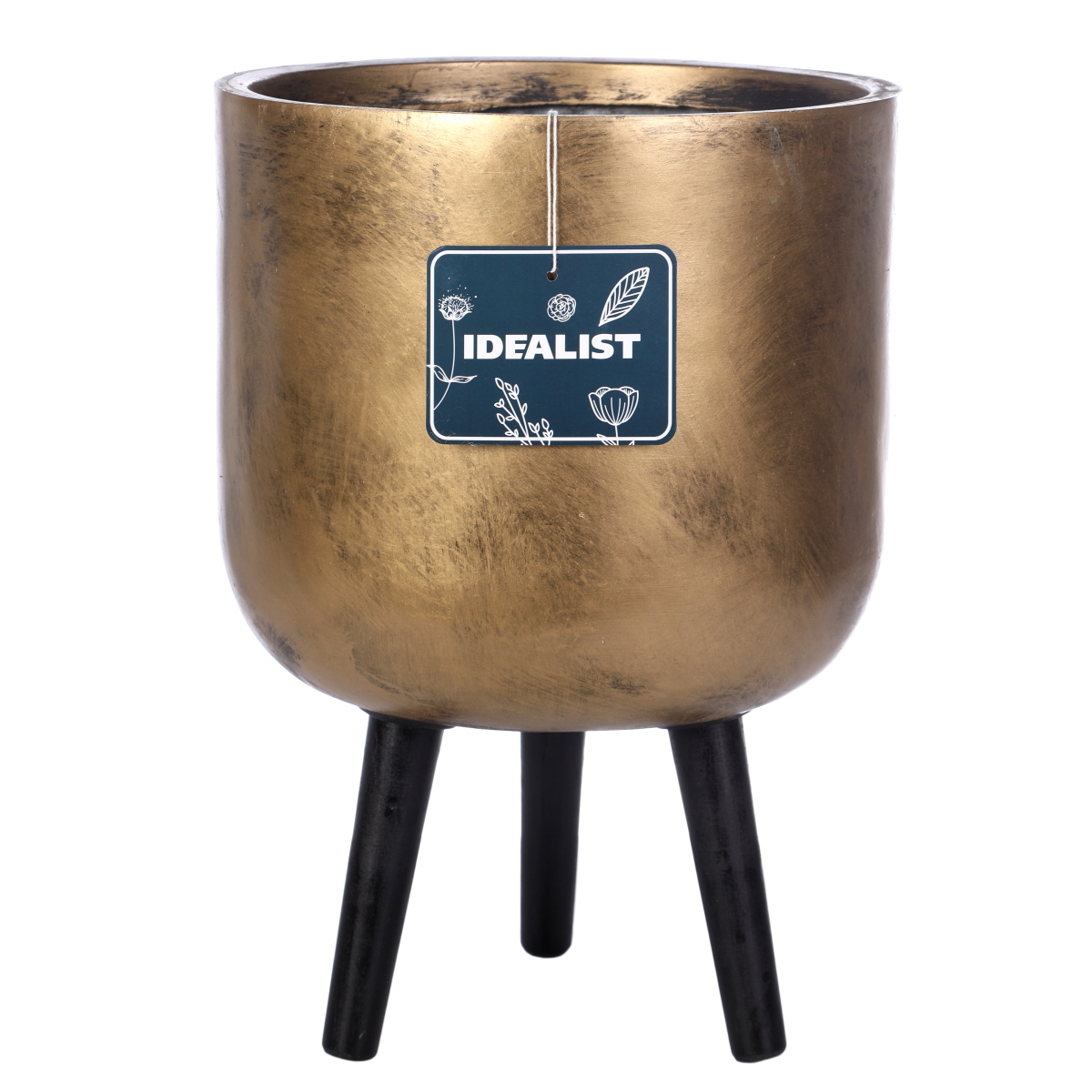 

Кашпо Idealist Конкрит с подставкой, файберстоун, золотистое, D30 H43 cm SMT-RND-30-GLD, Конкрит с подставкой