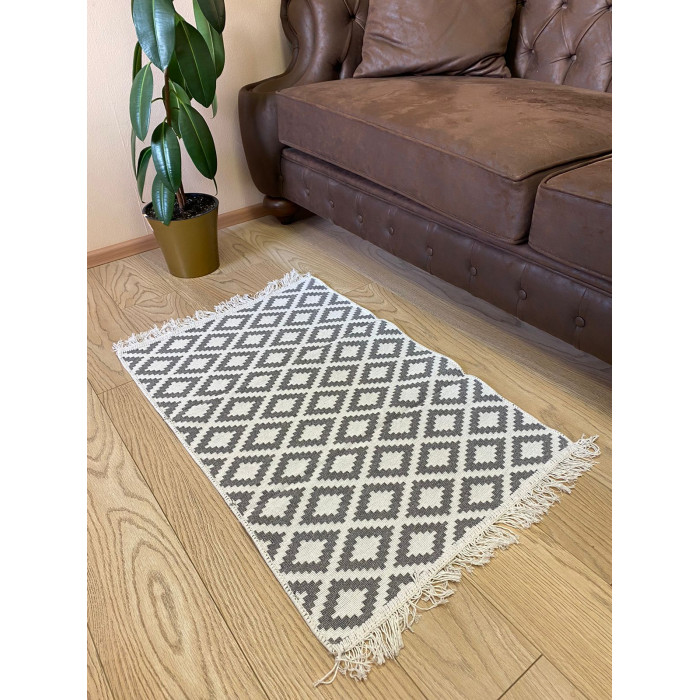 Коврик двухсторонний с бахромой Zalel 60х120 арт 2055