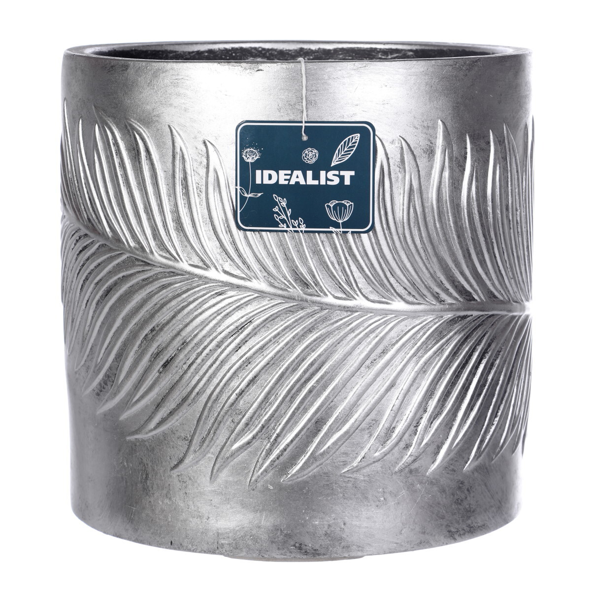 

Кашпо Idealist Лист, файберстоун, серебристое, D44 H44 cm LEAF-R-44-SLV, Лист