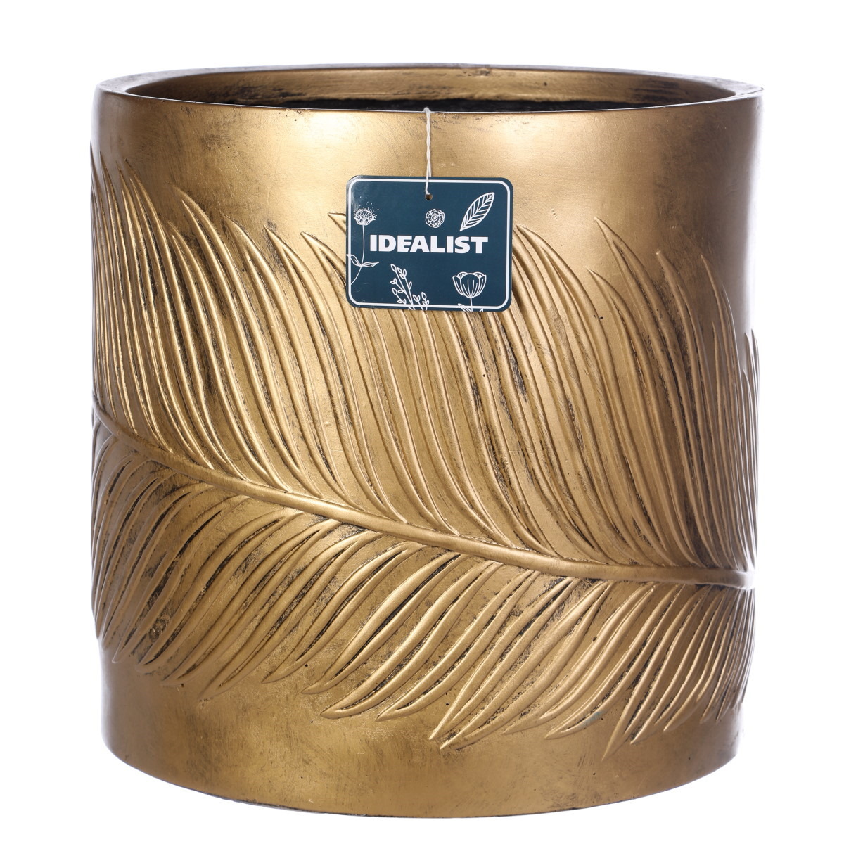 

Кашпо Idealist Лист, файберстоун, золотистое, D37 H37 cm LEAF-R-37-GLD, Лист