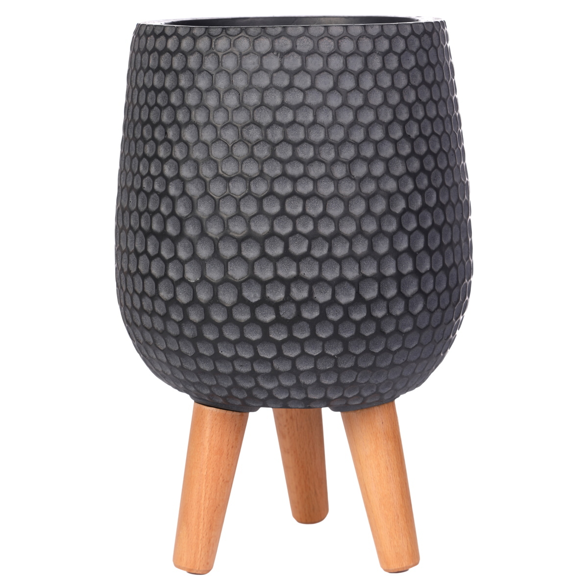 

Кашпо Idealist Ханни Ваза с подставкой, файберстоун, черное, D32 H43 cm HON-VASE-BLK-32, Ханни Ваза с подставкой