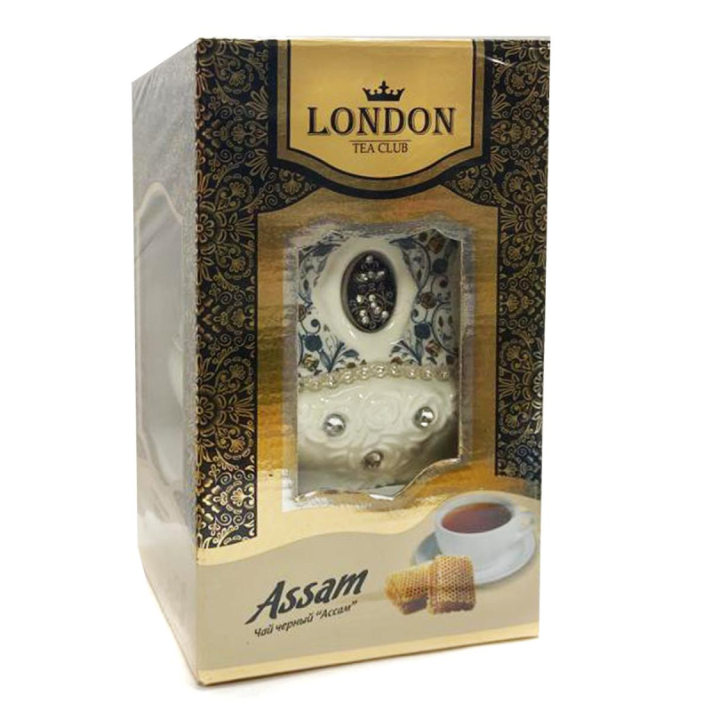 Чай черный Ассам Assam ТМ London Tea Club 100гр в фарфоровой чайнице