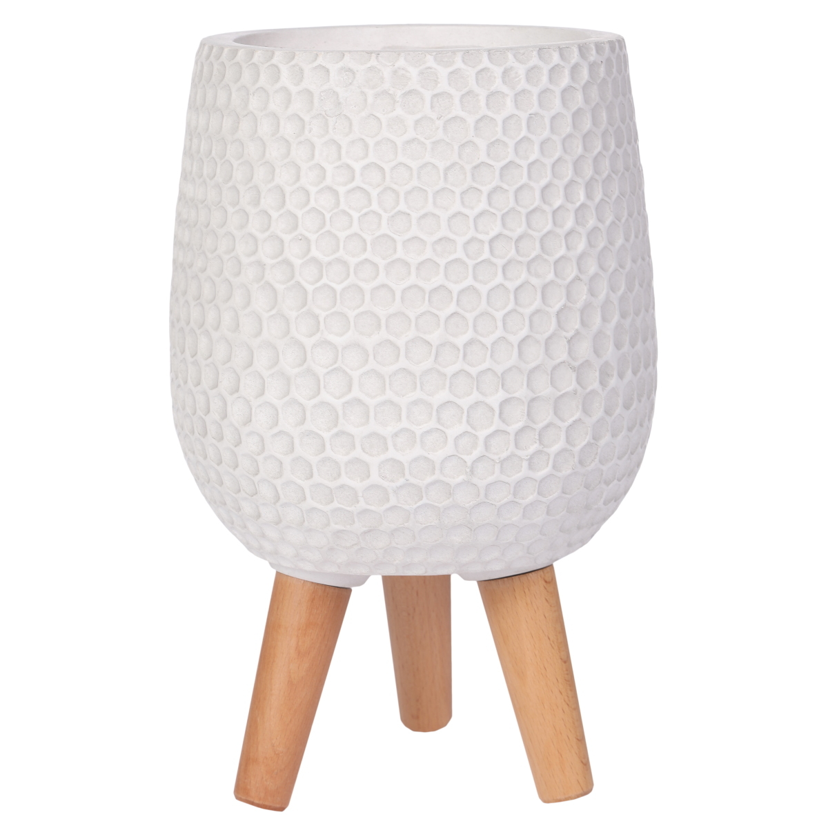 

Кашпо Idealist Ханни Ваза с подставкой, файберстоун, белое, D22 H34 cm HON-VASE-AW-22, Ханни Ваза с подставкой