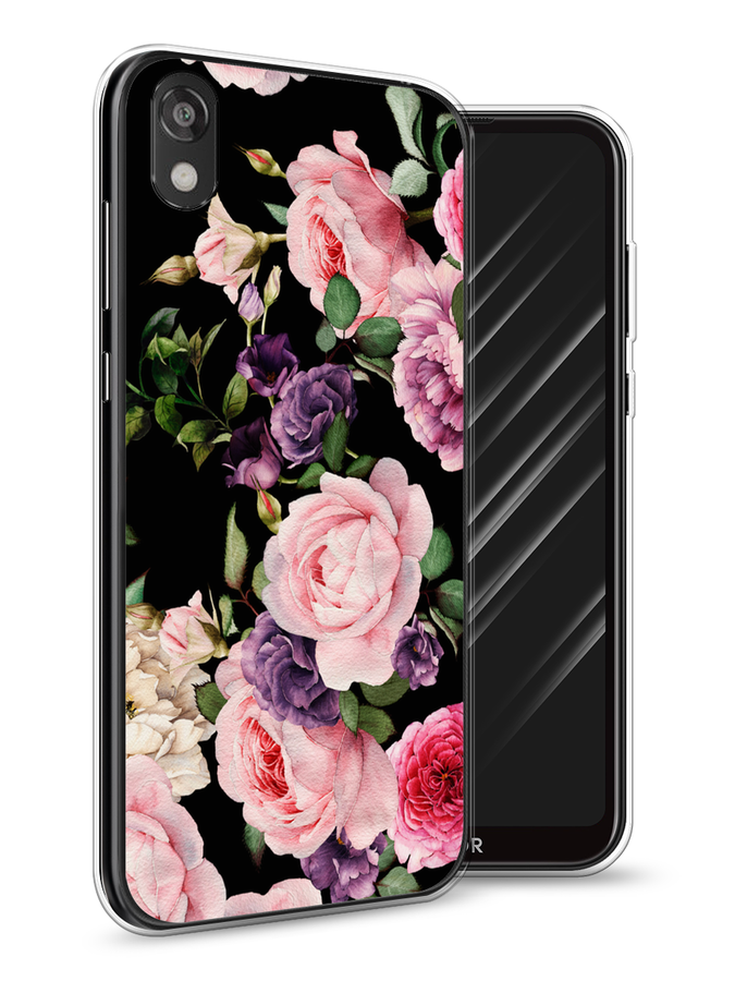 

Чехол Awog на Huawei Y5 2019 "Пионы для черном", Черный;розовый;зеленый, 69050-8