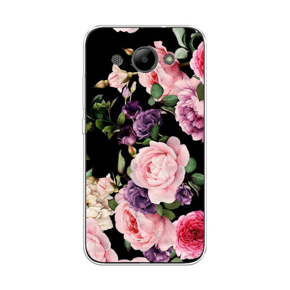 

Чехол Awog "Пионы для черном" для Huawei Y3 2018, 65850-8