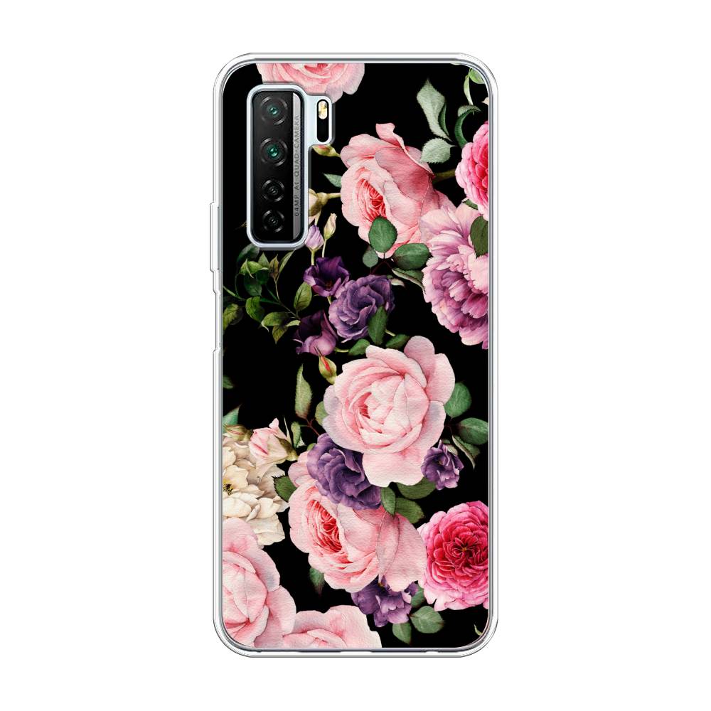 

Чехол Awog на Huawei P40 lite 5G "Пионы для черном", Черный;розовый;зеленый, 6103050-8