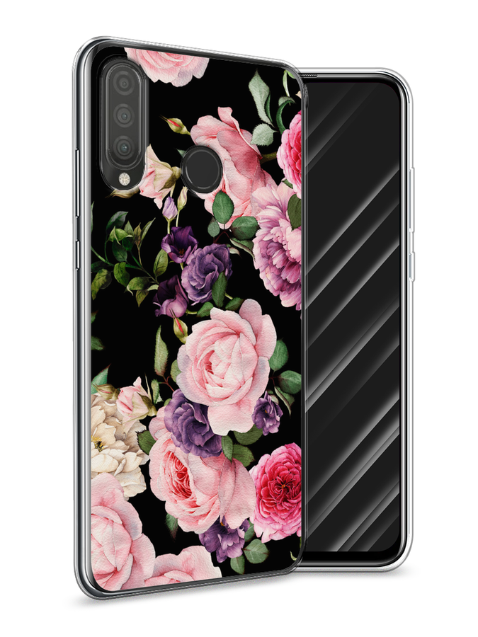 

Чехол Awog на Huawei P30 Lite "Пионы для черном", Черный;розовый;зеленый, 67950-8