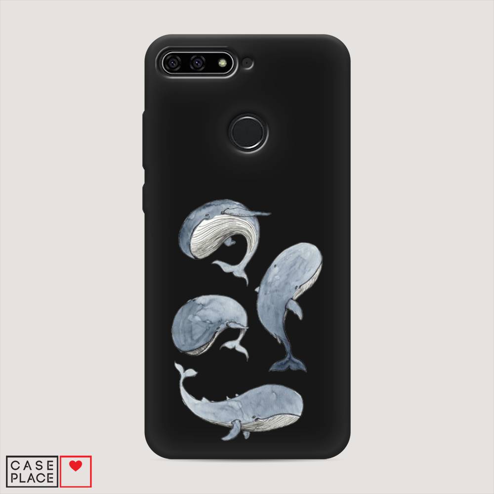 

Чехол Awog на Honor 7C "Киты", Белый;прозрачный;голубой, 64552-1