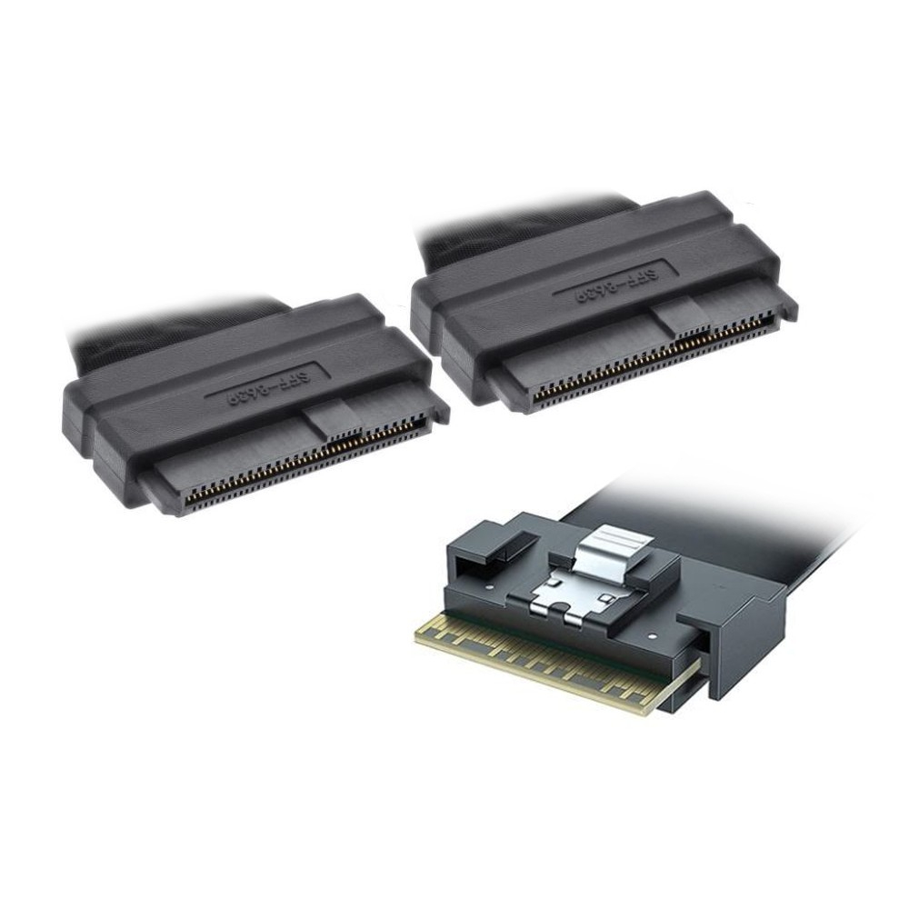 Кабель Supermicro Slimline SAS (x8) - Slimline SAS (x4) вилка-вилка м (CBL-SAST-1231LP-85)