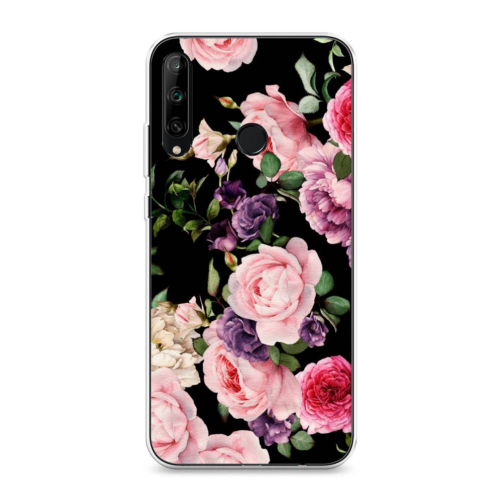 

Чехол Awog на Honor 9C "Пионы для черном", Черный;розовый;зеленый, 612550-8