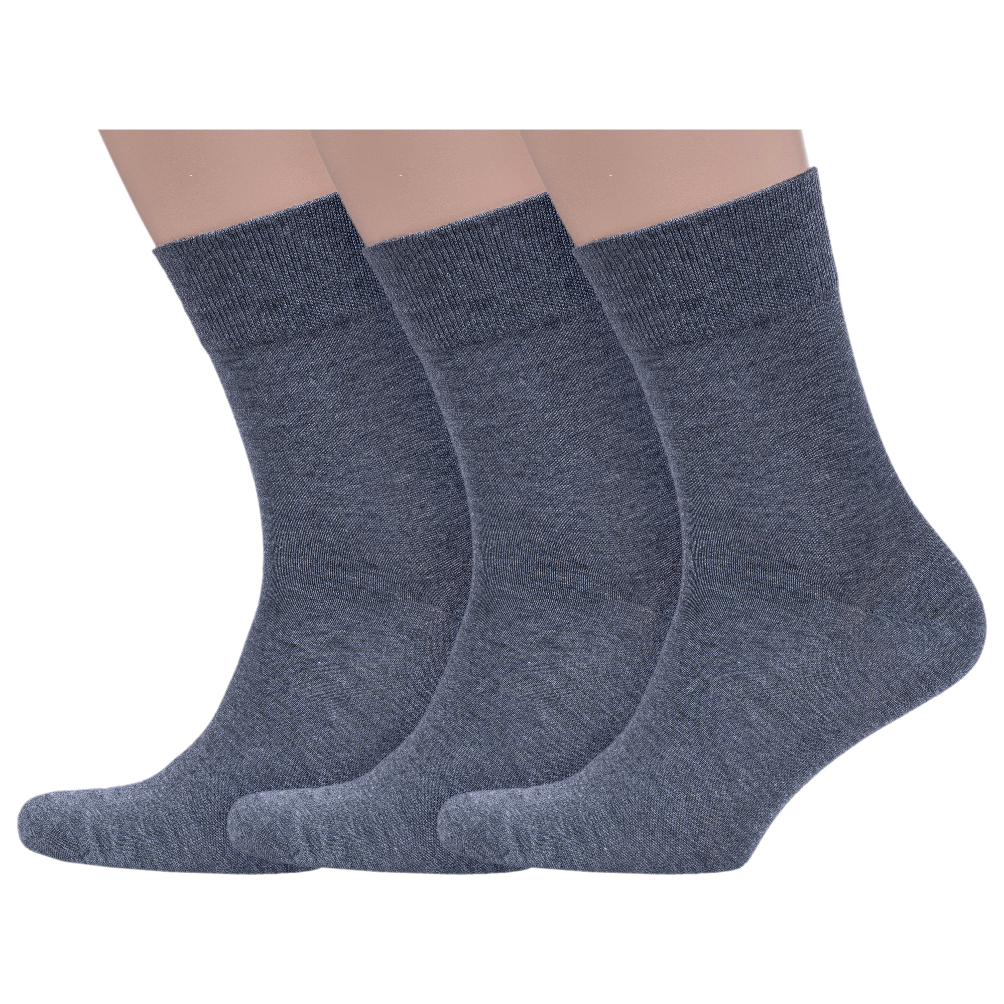 Комплект носков мужских Grinston socks 3-15D1 серых 27
