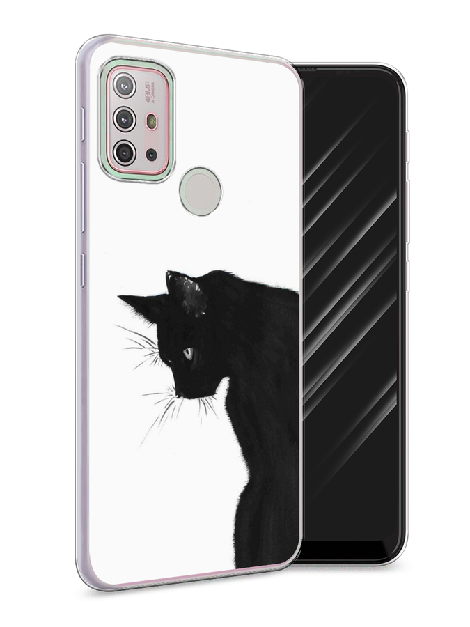 

Чехол Awog на Lenovo K13 Note/Motorola Moto G10/G20/G30 "Black cat", Разноцветный, 242150-1