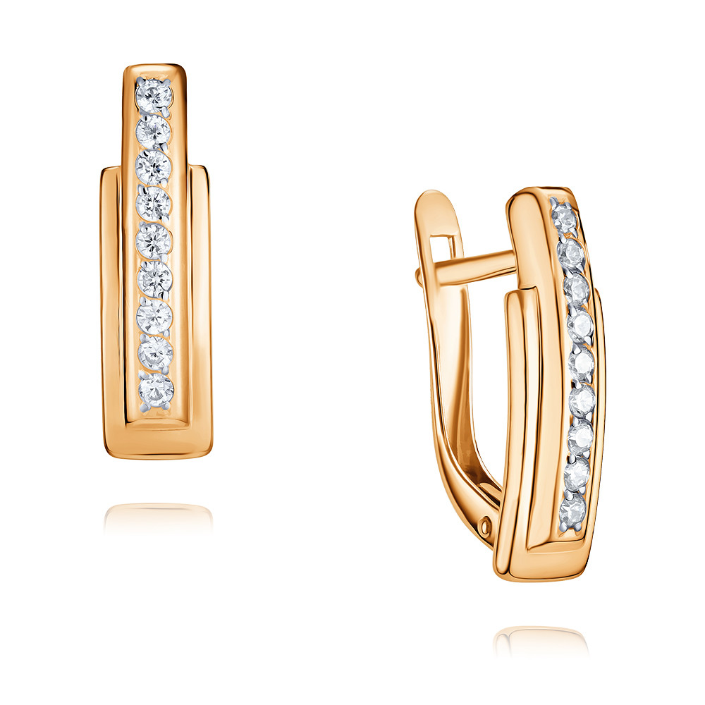 

Серьги из красного золота с фианитом ADAMAS 24038434/01-А50Д-72, 24038434/01-А50Д-72